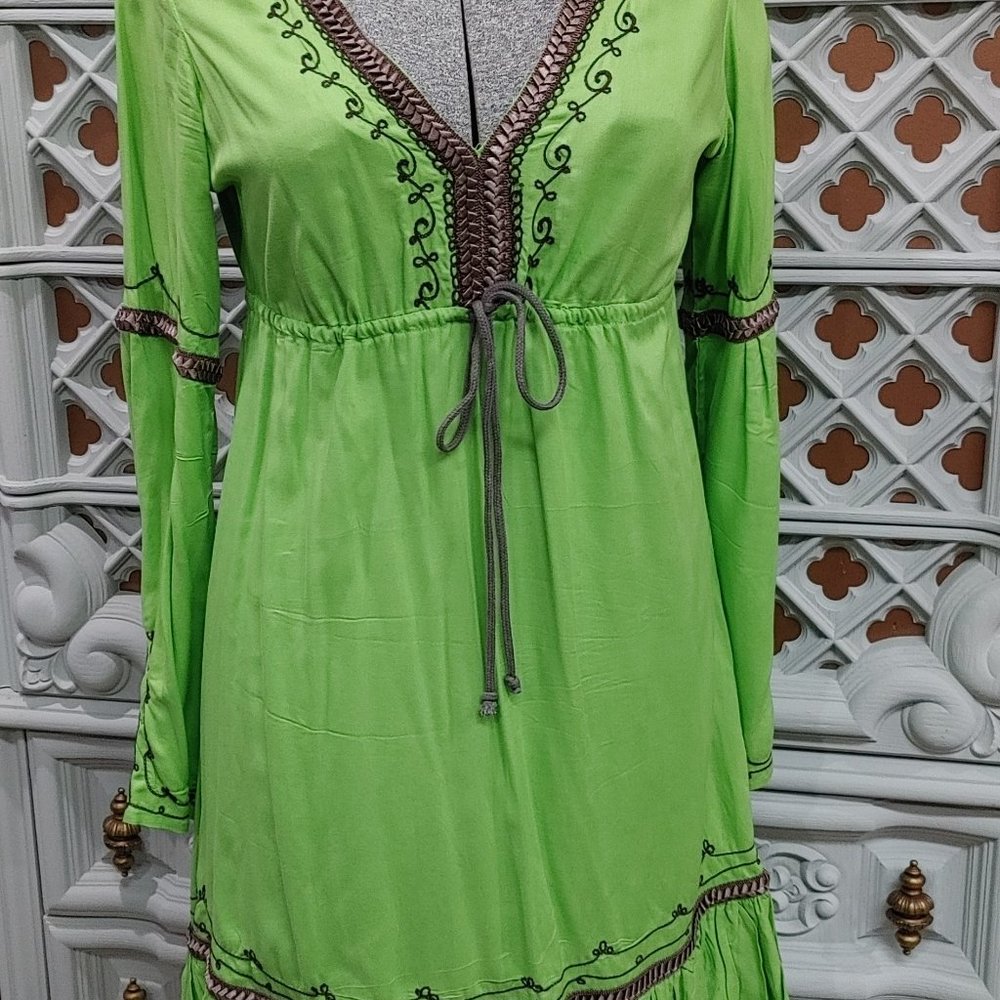 Boho Green Dress
